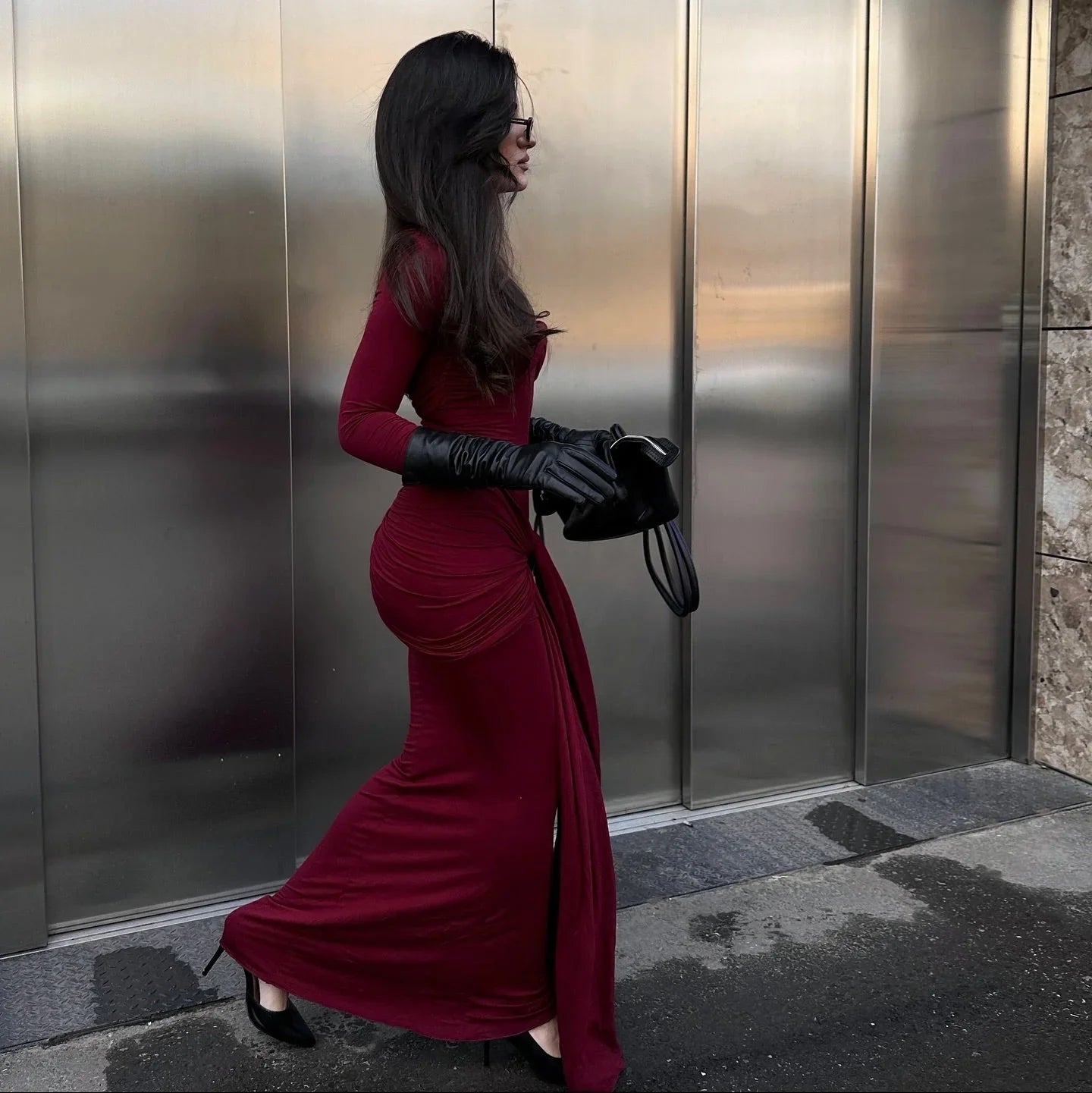 Zola Twist Detail Maxi Dress Mermaid Way