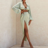 Winona Satin Two Piece Set - Outfit Sets - Mermaid Way