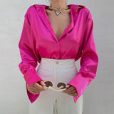 Madamoiselle Satin Blouse - Shirts & Tops - Mermaid Way