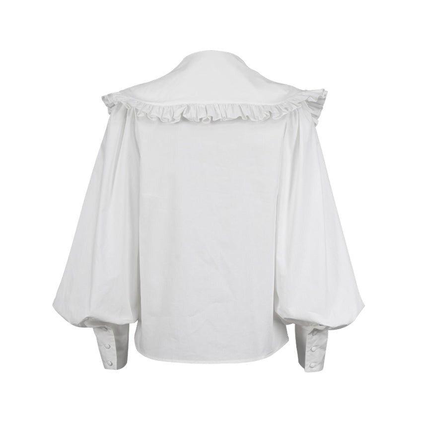 Florence Oversized Collar Blouse - Shirts & Tops - Mermaid Way