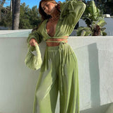 Grass Casual Loose Two-Piece Set - Outfit Sets - Mermaid Way