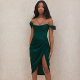 Bella Elegant Off The Shoulder Corset Dress - Dresses - Mermaid Way