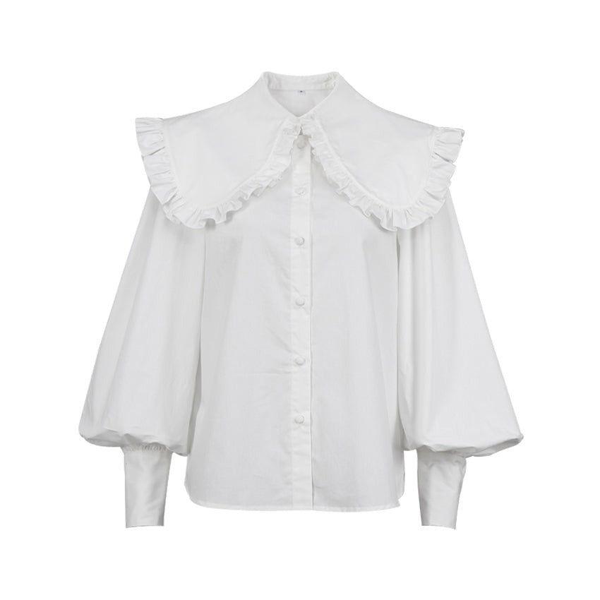 Florence Oversized Collar Blouse - Shirts & Tops - Mermaid Way