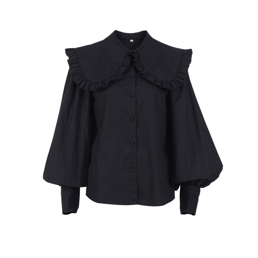 Florence Oversized Collar Blouse - Shirts & Tops - Mermaid Way