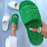 Barefoot Plush Platform Slippers - Shoes - Mermaid Way