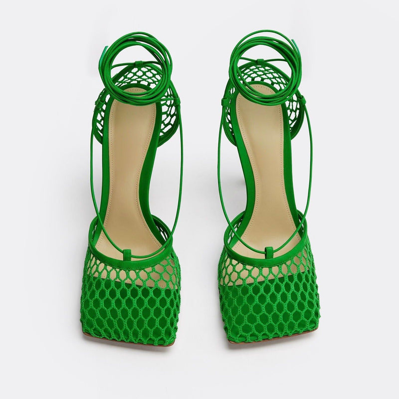 Controversial Square Toe Mesh Sandals - Shoes - Mermaid Way