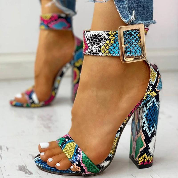 Obsessed Ankle Buckled Chunky Heels - Shoes - Mermaid Way