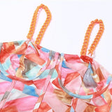 Hot Springs Ruched Summer Mini Dress - Dresses - Mermaid Way