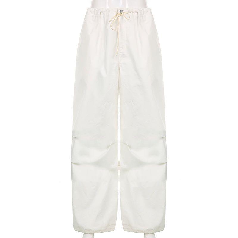 Cali Cotton Parachute Pants - White / S - Mermaid Way