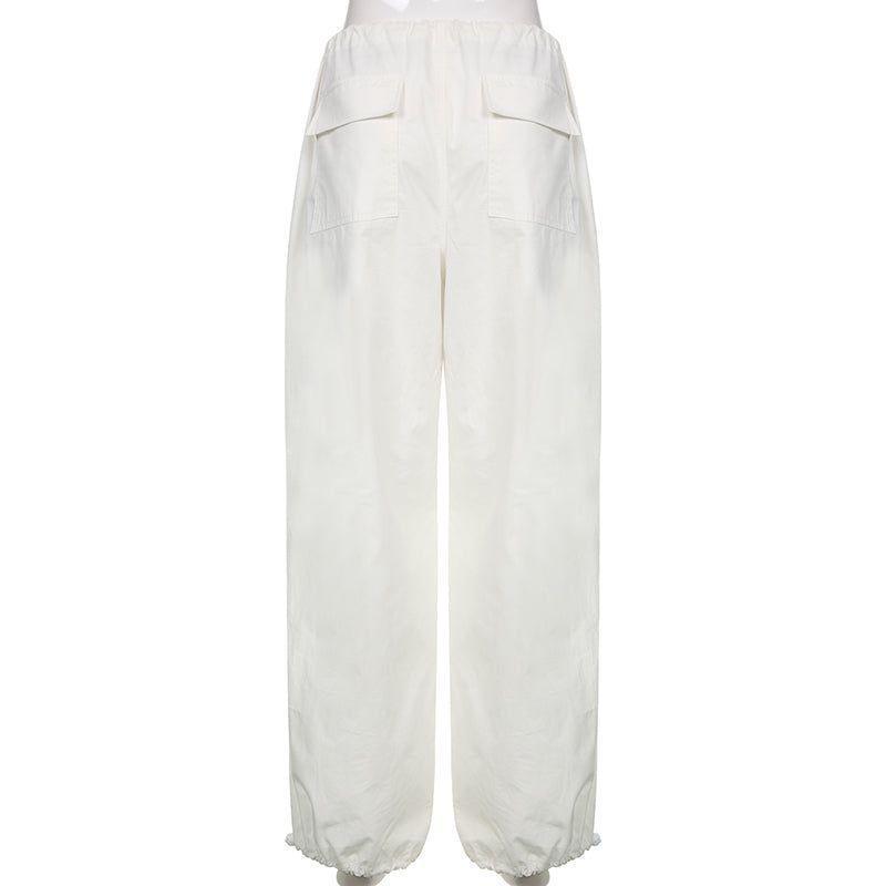 Cali Cotton Parachute Pants - White / S - Mermaid Way