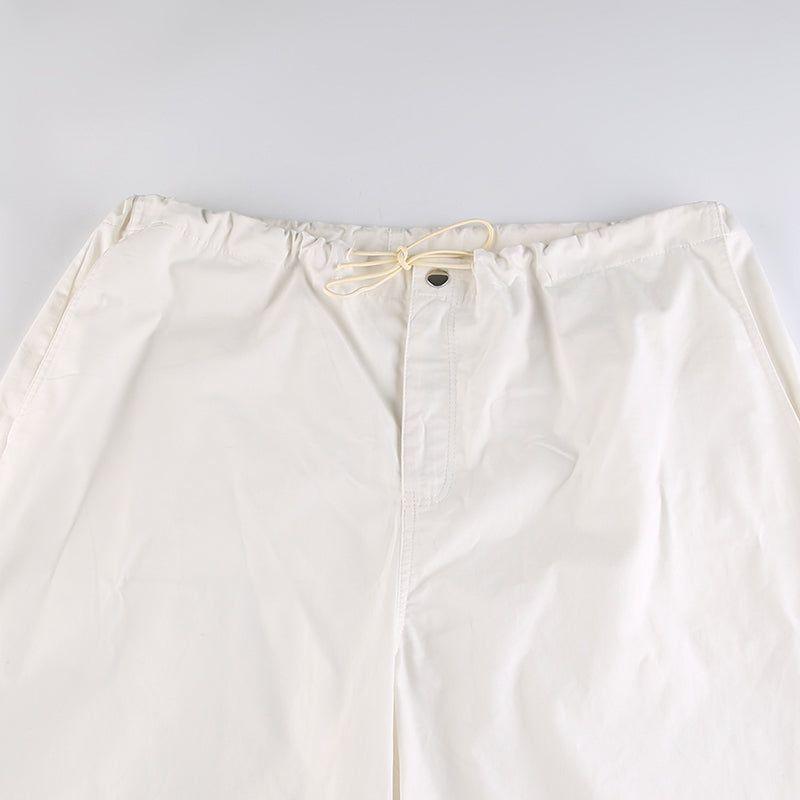 Cali Cotton Parachute Pants - White / S - Mermaid Way