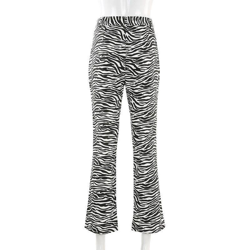 Chocolate High Waist Zebra Print Pants - Zebra Print / XS/S - Mermaid Way