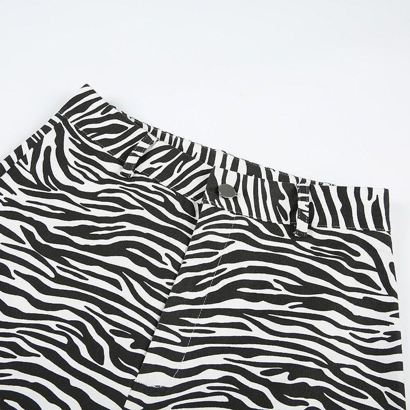 Chocolate High Waist Zebra Print Pants - Zebra Print / XS/S - Mermaid Way