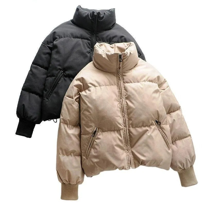 Corinna Oversized Puffer Jacket - Beige / XS - Mermaid Way