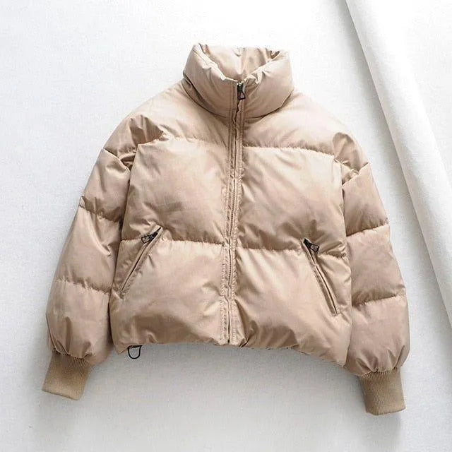 Corinna Oversized Puffer Jacket - Beige / XS - Mermaid Way