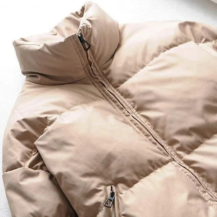 Corinna Oversized Puffer Jacket - Beige / XS - Mermaid Way