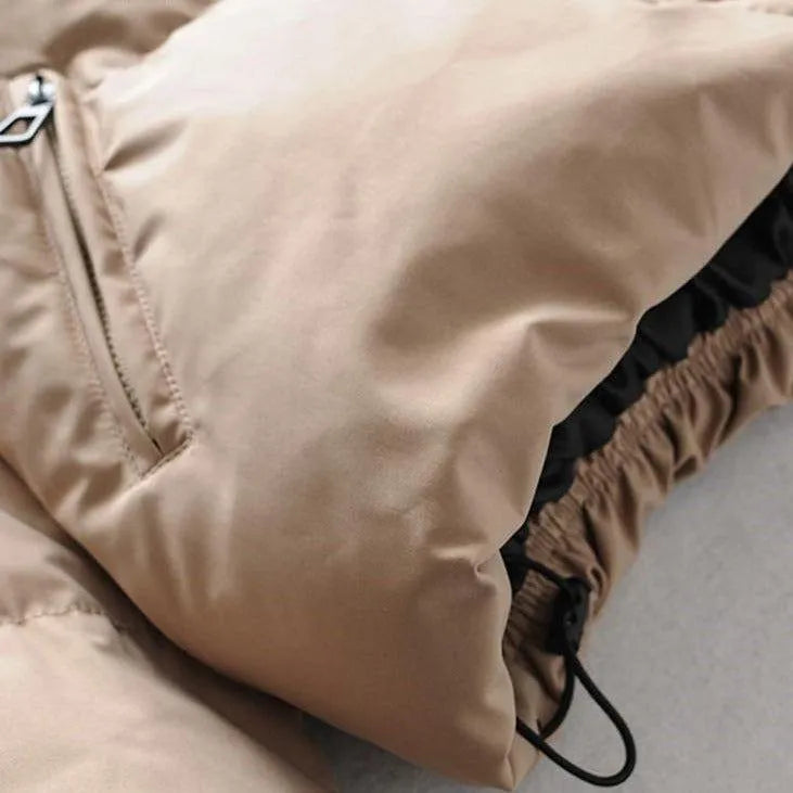 Corinna Oversized Puffer Jacket - Beige / XS - Mermaid Way