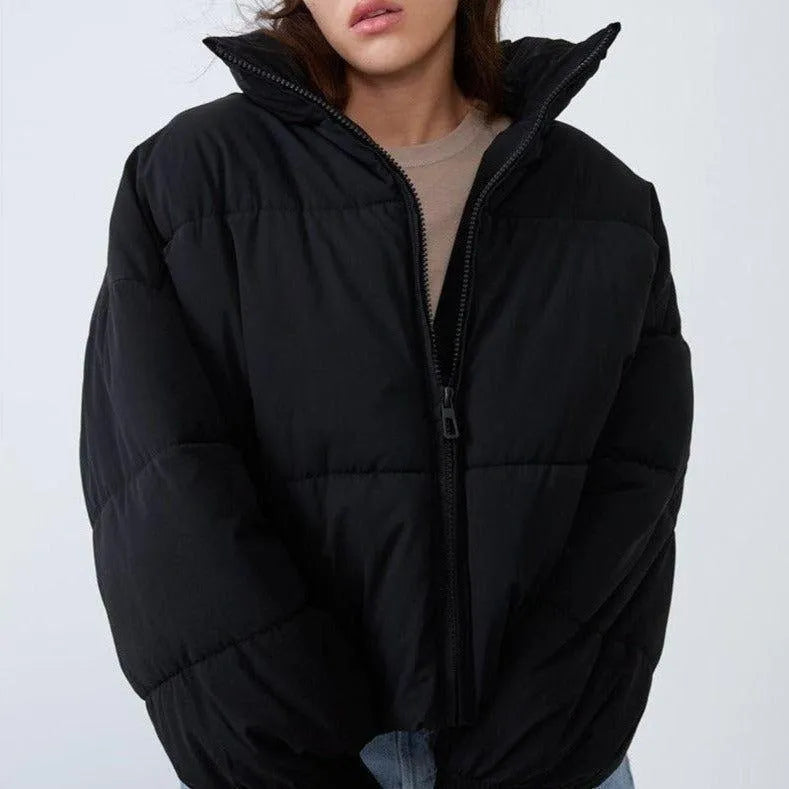 Corinna Oversized Puffer Jacket - Black / XS - Mermaid Way