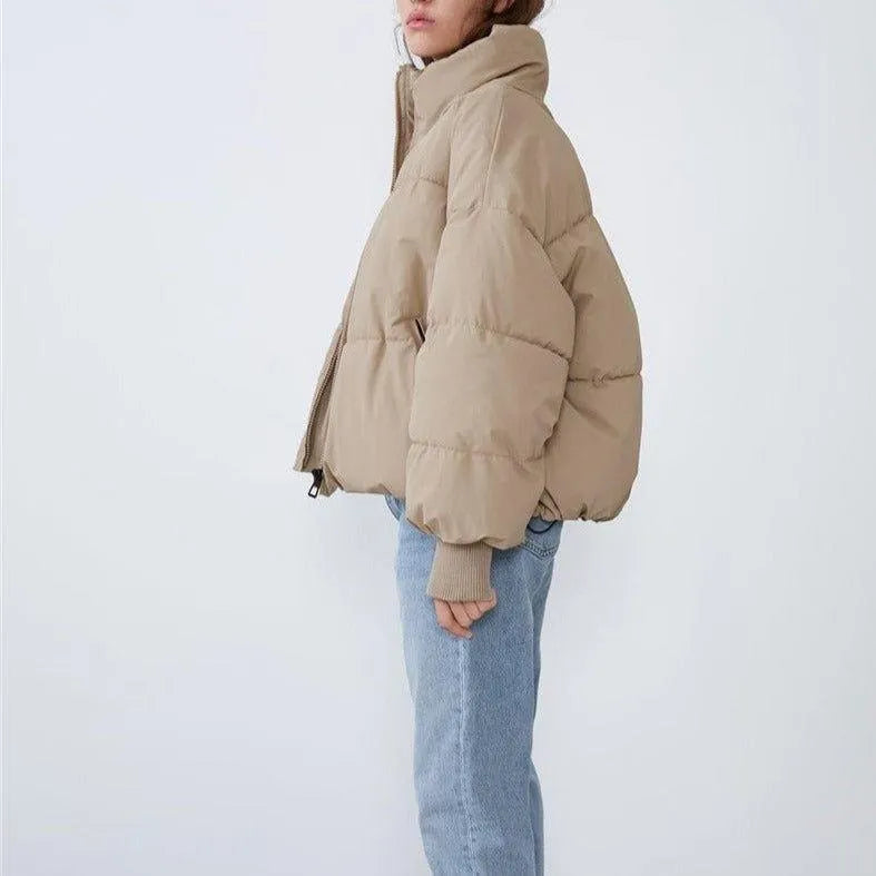Corinna Oversized Puffer Jacket - Beige / XS - Mermaid Way