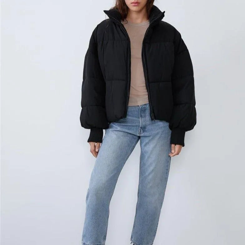 Corinna Oversized Puffer Jacket - Beige / XS - Mermaid Way