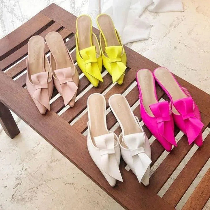 Dayton Casual Butterfly Knot Slippers - Pink / 4.5 - Mermaid Way