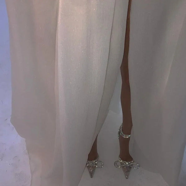 crystal heels with pointed toe, evening wear