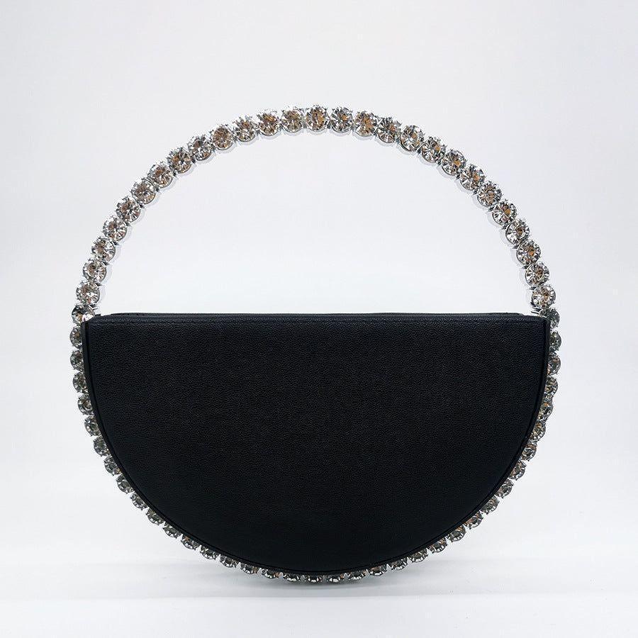 Fever Ring Rhinestone Clutch - Black - Mermaid Way