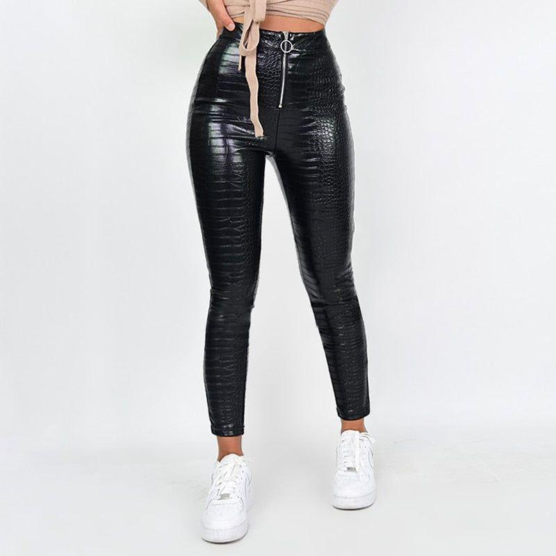 Galla Faux Leather Pants - Black / XS - Mermaid Way