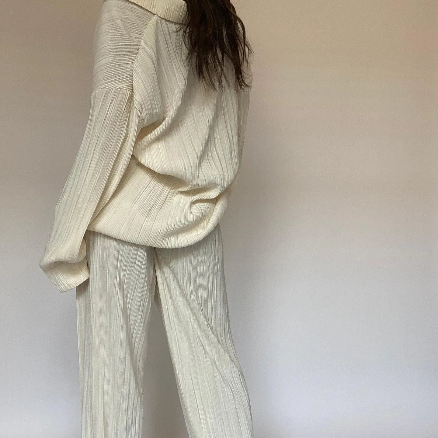 High Street Oversized Vintage Two-Piece Set - Ivory / S - Mermaid Way