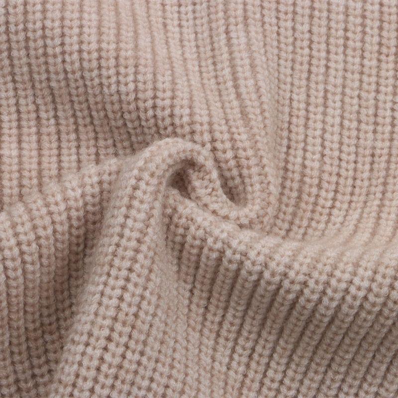 Léane Turtleneck Knitted Sweater - Beige / S - Mermaid Way