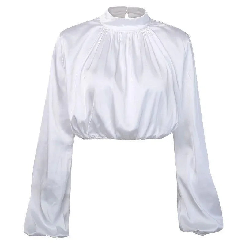 トップス mare Soft Volume Puff Sleeve Blouse Fate: Far From Over Light Blue Puff Sleeve Blouse – Shop the Mint