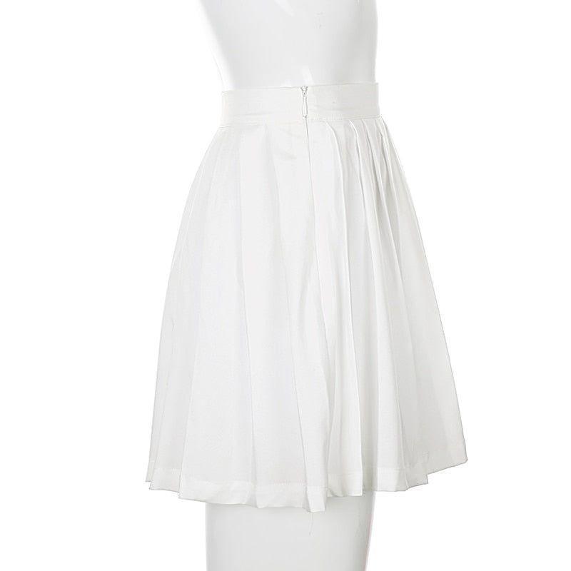 Martina Ruffle Mini Skirt - White / S - Mermaid Way