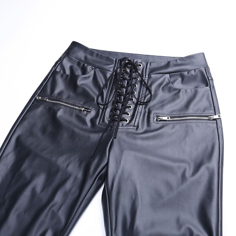 Black Corset Set - Pleather & Lace - NU Lifestyle Brand