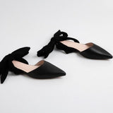 Dorrin Ankle Bow Tie Slippers - Shoes - Mermaid Way