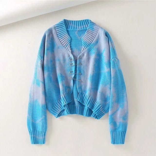 Ethna Safety Pin Knitted Cardigan - Shirts & Tops - Mermaid Way