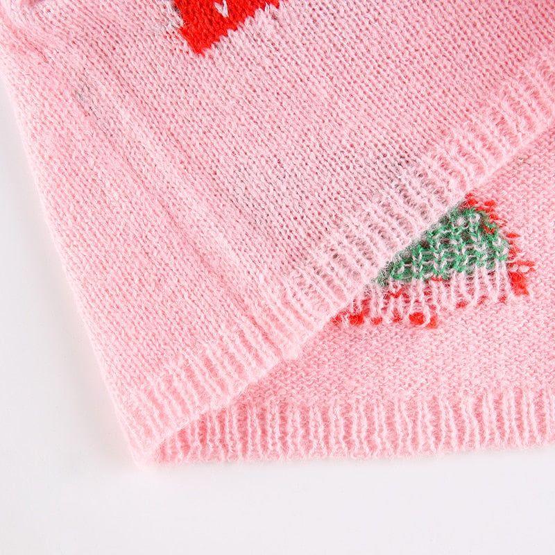 Strawberry Milkshake Cropped Knitted Vest - Vests - Mermaid Way