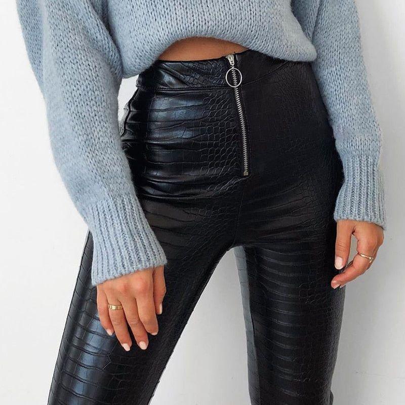 Galla Faux Leather Pants - Pants - Mermaid Way