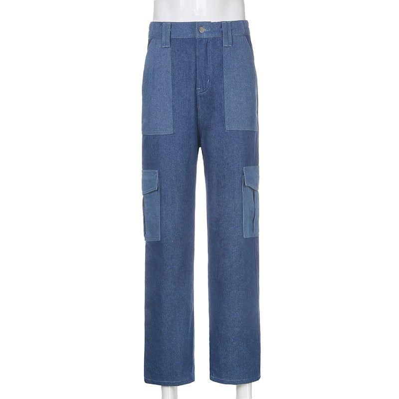 Dagmar Patchwork Big Pockets Jeans - Pants - Mermaid Way