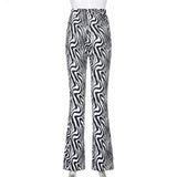 Priscilla Animal Print High Waisted Flare Pants - Pants - Mermaid Way