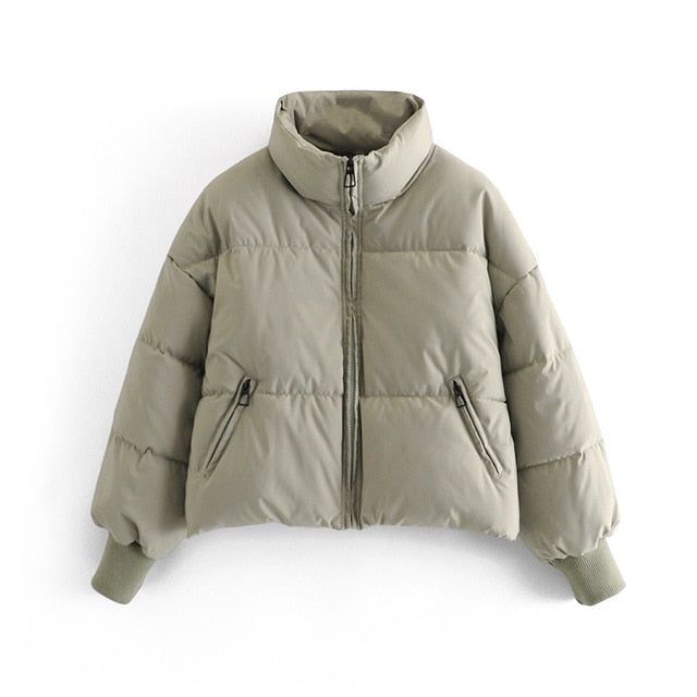 Ladies - Grey Puffer jacket - Size: L - H&M