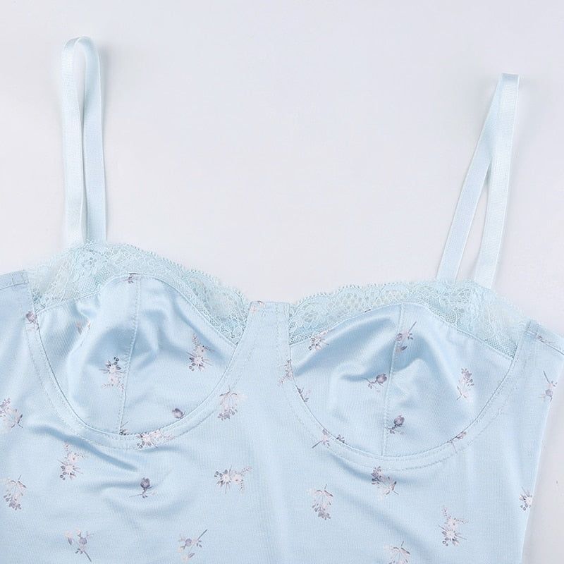 Susanna Pastel Lace Corset Crop Top - Shirts & Tops - Mermaid Way