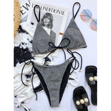 Jordan Glitter Front Tie Bikini Set - Swimwear - Mermaid Way