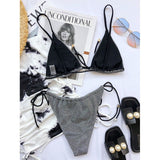 Jordan Glitter Front Tie Bikini Set - Swimwear - Mermaid Way