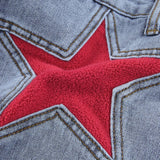 Hylda Star Patchwork High Waisted Jeans - Pants - Mermaid Way