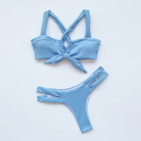Irena Ribbed Cut Out Two-Piece Bikini - Swimwear - Mermaid Way