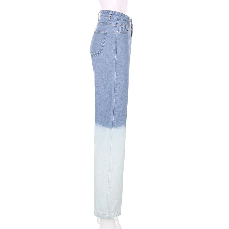 Oasis High Wasted Wide Leg Ombre Jeans - Pants - Mermaid Way