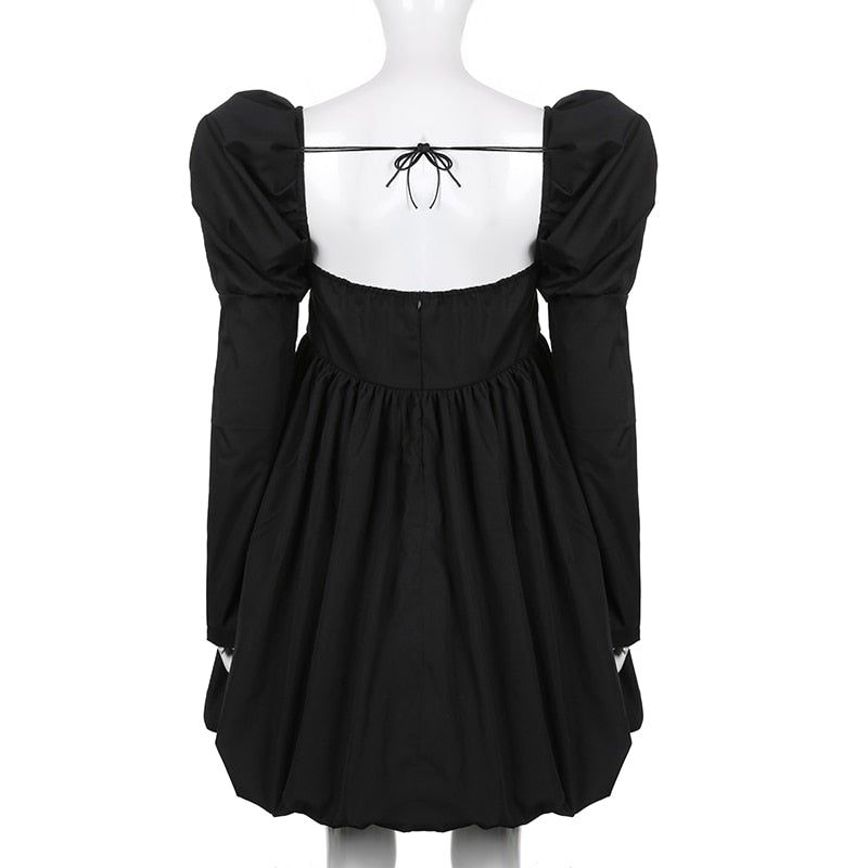 Zephyr Puff Sleeve Mini Dress - Dresses - Mermaid Way