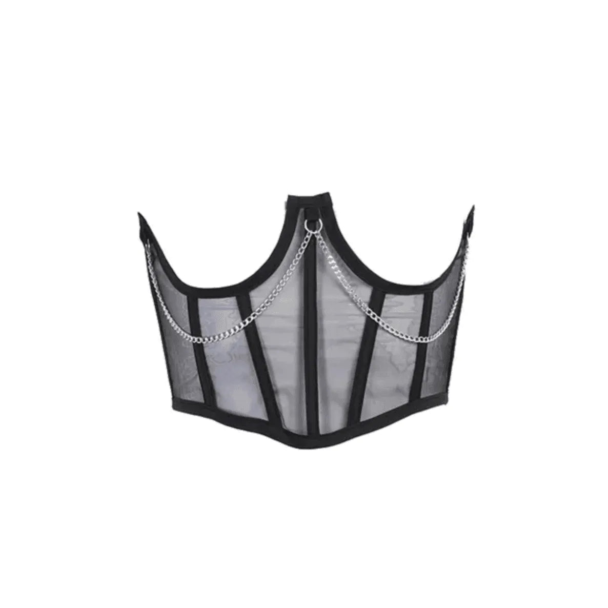 Rosalie Transparent Mesh Waist Corset - Black / One Size - Mermaid Way
