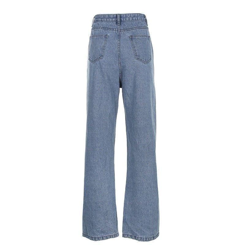 Waleria High Waist Baggy Jeans - Denim / S - Mermaid Way